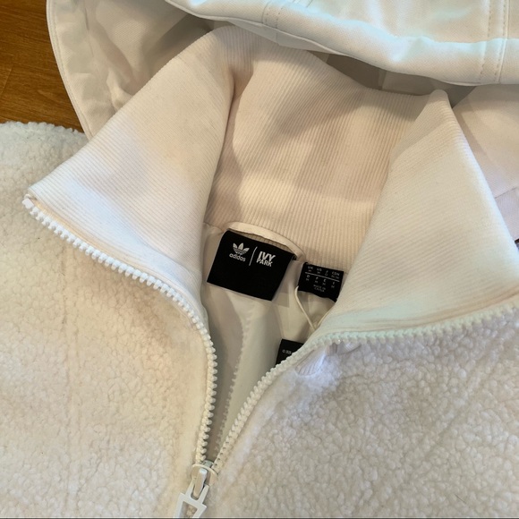 ADIDAS Ivy Park "Icy Park" 1/2 Zip Sherpa Jacket - Picture 6 of 15